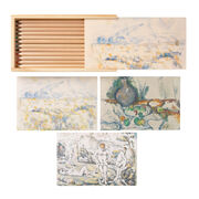 Paul Cezanne colouring pencils and postcard set